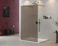 Душевая перегородка.   LIBERTA-L-2-120-120-BR-NERO 1200х1950 Cezares