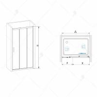 Душевая дверь RGW PA-13 150*195 06081315-11 профиль Хром стекло Прозрачное 5 мм RGW