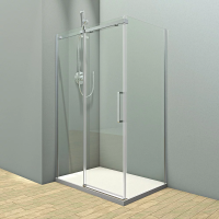 Душевой угол раздвижной прямоугольный RV070CH-16090-01-C4 1600х900х1950 Цвет профиля Хром Стекло Прозрачное Veconi