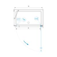 Душевой уголок RGW HO-045-B (HO-011B + Z-050-2B + держ) прямоугольный   90* 80*195 350604598-014 профиль Чёрный стекло Прозрачное 8 мм RGW