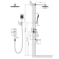 Душевая система встроенная Timo Helmi SX-4099/00-16SM хром-белый