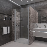 Душевая дверь распашная VN43-90-01-C5 900x1950 Цвет профиля Хром Стекло Прозрачное Veconi