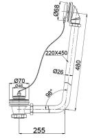 Слив-перелив для BB04/BB05/BB06, хром  BB567-OVF-CRM BelBagno