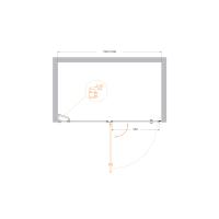 Дверь в проем.  VERONA-W-B-12-120-P-Cr-L 1200x1950 Cezares