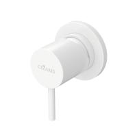 Встраиваемый однорычажный смеситель на 1 выход  Ручка "антикапля". LEAF-DIM-L-BIO Белый матовый ручка  Белый матовый Cezares