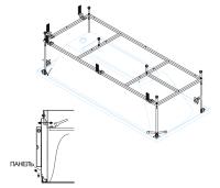 Металлический каркас для акриловой ванны 2000x900 PLANE-200-90-MF-R Cezares