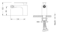 Смеситель для биде Timo Torne 4362/03F черный