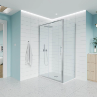 Душевой угол раздвижной E1-SP-CH-13090-01-C9 1300х900x1950 Цвет профиля Хром Стекло  Прозрачное Veconi