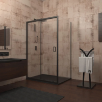 Душевой угол раздвижной прямоугольный RV040B-12070-01-C1 1200х700х1850 Цвет профиля Хром Стекло Прозрачное Veconi