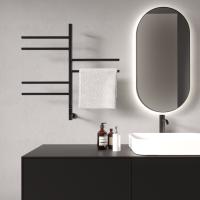 Электрический полотенцесушитель из нержавеющей стали с таймером черный 430 x 797 x 87 VTD-1S2CBE VINCEA