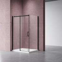 Душевой уголок квадратный/прямоугольный VSR-4D8015CLB 1500x800x2000 профиль черный стекло прозрачное VINCEA