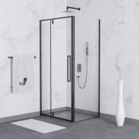 Душевой уголок RGW SV-44B (SV-03B + Z-050-3B) прямоугольный   90* 80*200 06324498-014 профиль Чёрный стекло Прозрачное 6 мм RGW