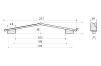 Ручка-скоба, отделка хром глянец. Размер 221 мм, межосевое расстояние 192 мм 8.1135.192160.40 BelBagno