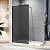 Душевая перегородка 800x2000 KR81B-80-05-C8 цвет профиля Чёрный матовый стекло Тонированное Veconi