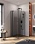 Душевой уголок прямоугольный.     SLIDER-AH-1-90-80/90-GRIGIO-NERO (800-900)x900x1950 Cezares