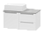 CARGO - 80 Тумба подвесная с 2 ящ. 1 дв. белый + столешница + раковина УТ000024159 Brevita